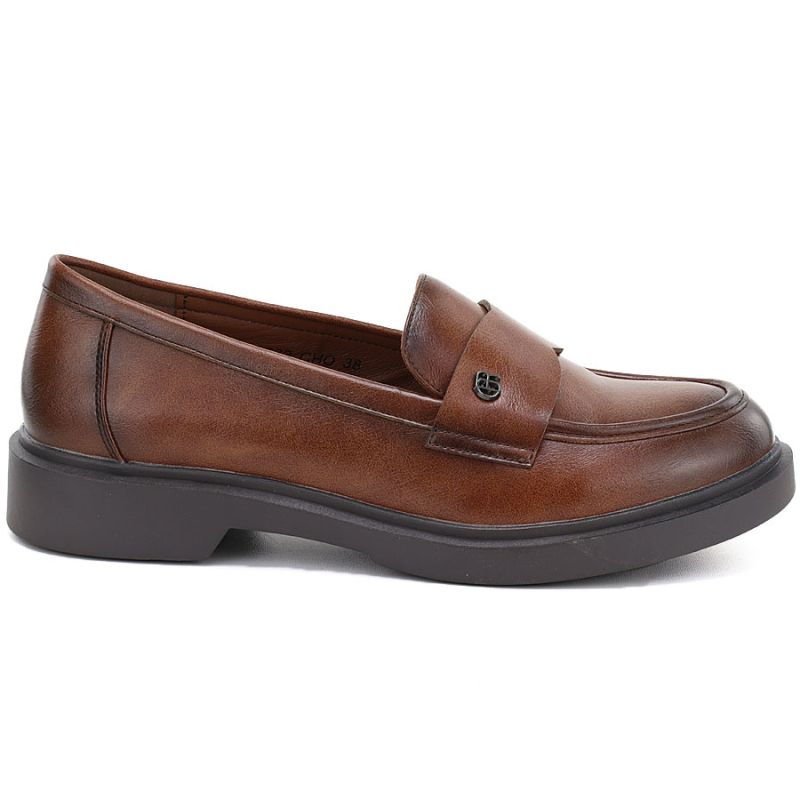 Women's loafers, brown loafers, Potocki JE19332