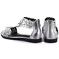 Women's openwork silver sandals M.Daszyński MR24148-2 M. Daszyński