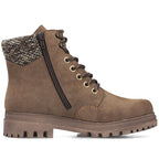 Women's comfortable brown trapper boots Rieker Y7621-25