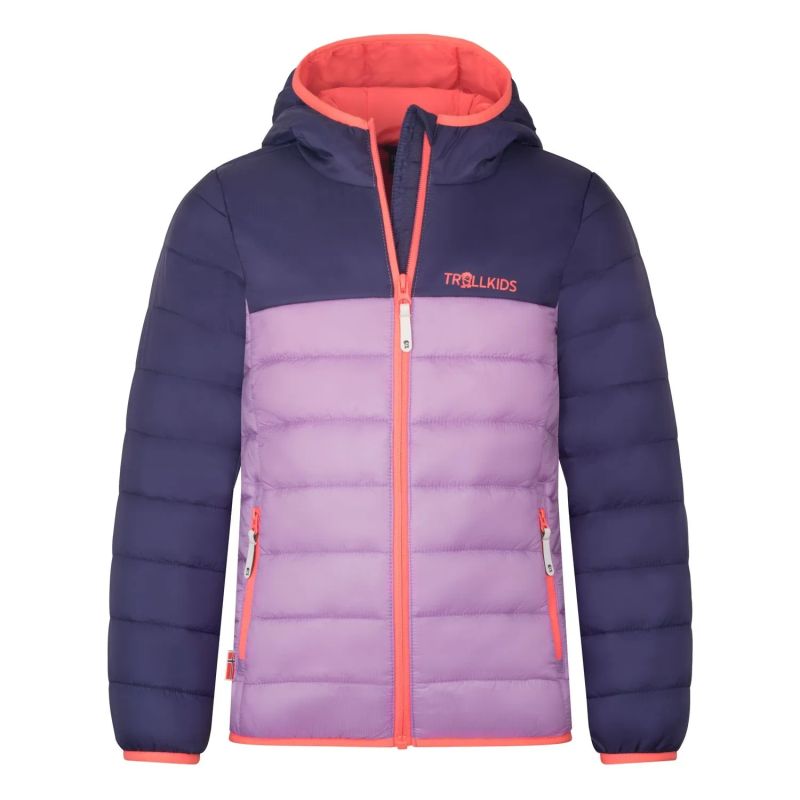 Trollkids Girls’ Eikefjord Jacket light violet/deep violet/coral pink (464-136)