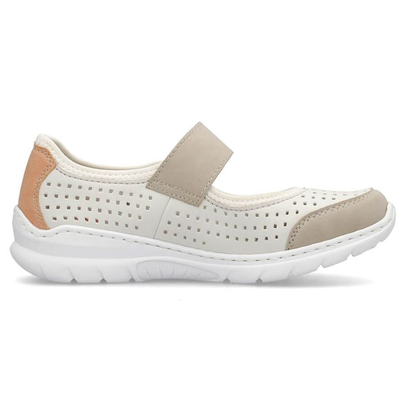 Comfortable Rieker W RKR575A openwork shoes, beige Footwear/Lifestyle/Rieker Your Sports Performance