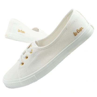 Lee Cooper shoes women's sneakers sporty white slip-on ballet flats