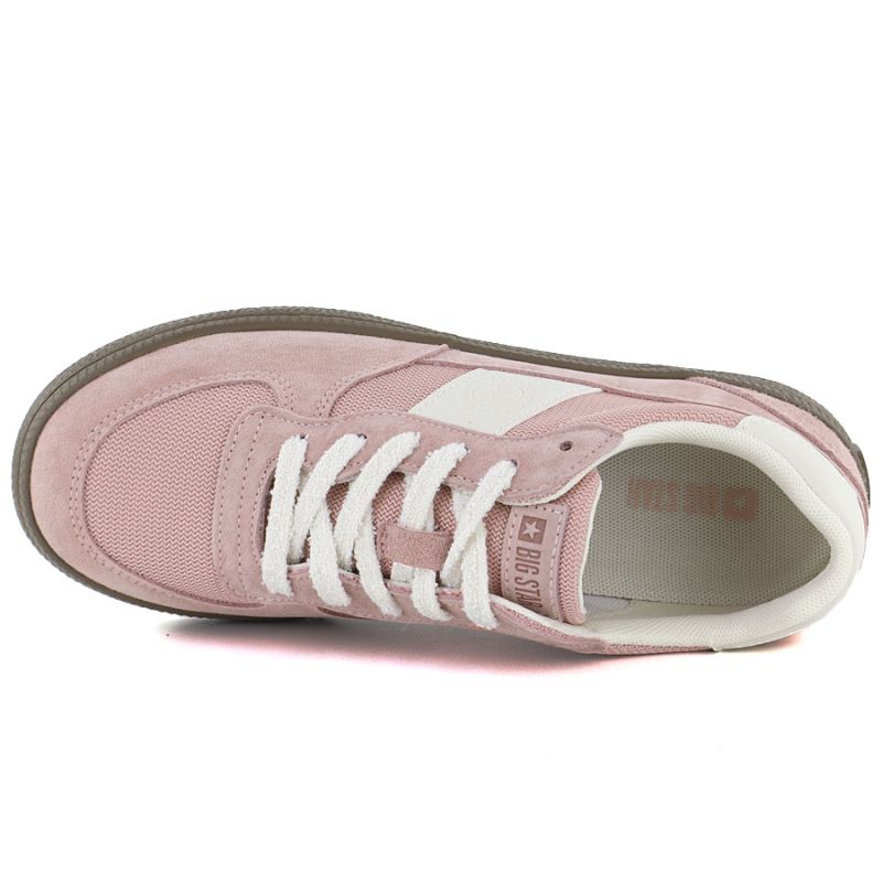 Women's pink leather sneakers Big Star TT274175 To be categorized Your Sports Performance