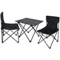 FOLDABLE TOURIST SET 3IN1 TABLE AND 2 CHAIRS BLACK ENERO CAMP Home and Garden/Garden Your Sports Performance
