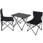 FOLDABLE TOURIST SET 3IN1 TABLE AND 2 CHAIRS BLACK ENERO CAMP Home and Garden/Garden Your Sports Performance