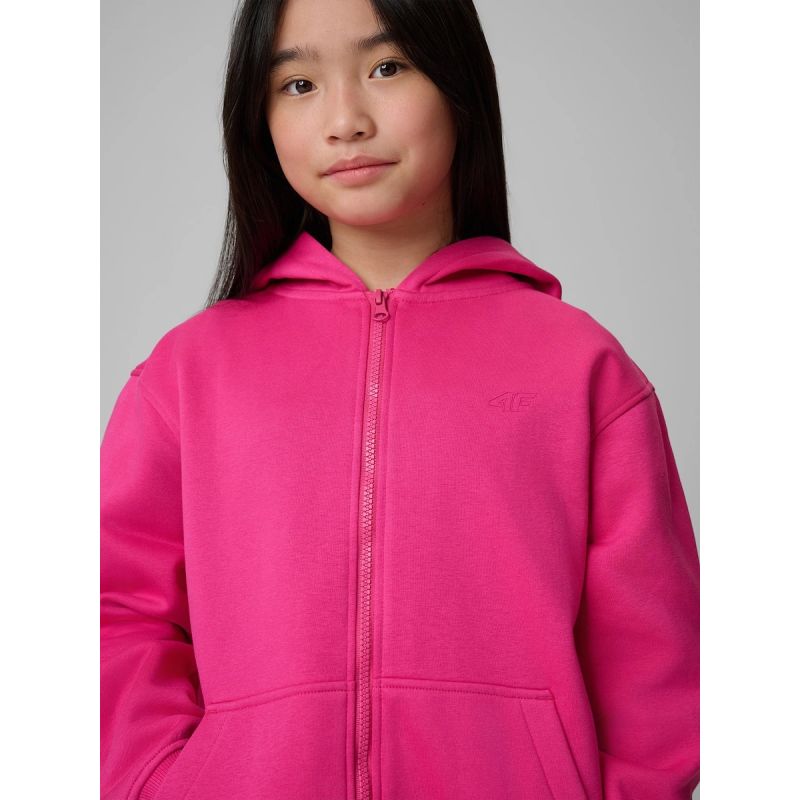 Girls' loose sweatshirt with hood 4F 4FJRSS26TSWSF2715-54S 4f