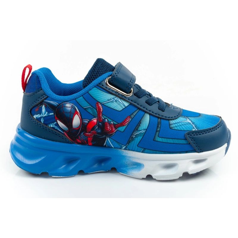 Leomil children's sports shoes Spiderman sneakers lightweight with velcro LED blue Leomil