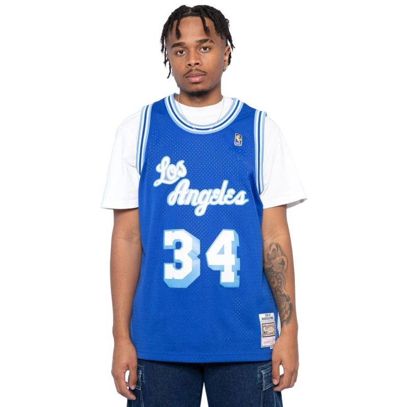 Mitchell &amp; Ness NBA Swingman Los Angeles Lakers Shaquille O'Neal M T-shirt SMJYAC18013-LALROYA96SON Clothing/Lifestyle/T-shirts/Mitchell & Ness Your Sports Performance