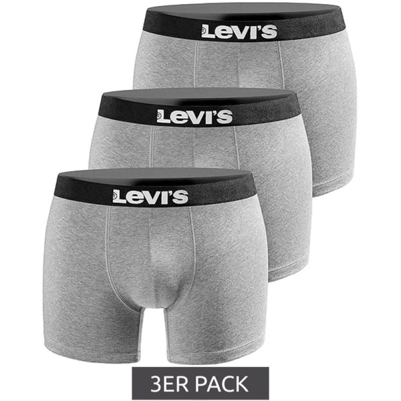 Levi's Men's Boxers 3-Pack Gray Cotton Boxer Briefs In preparation Your Sports Performance