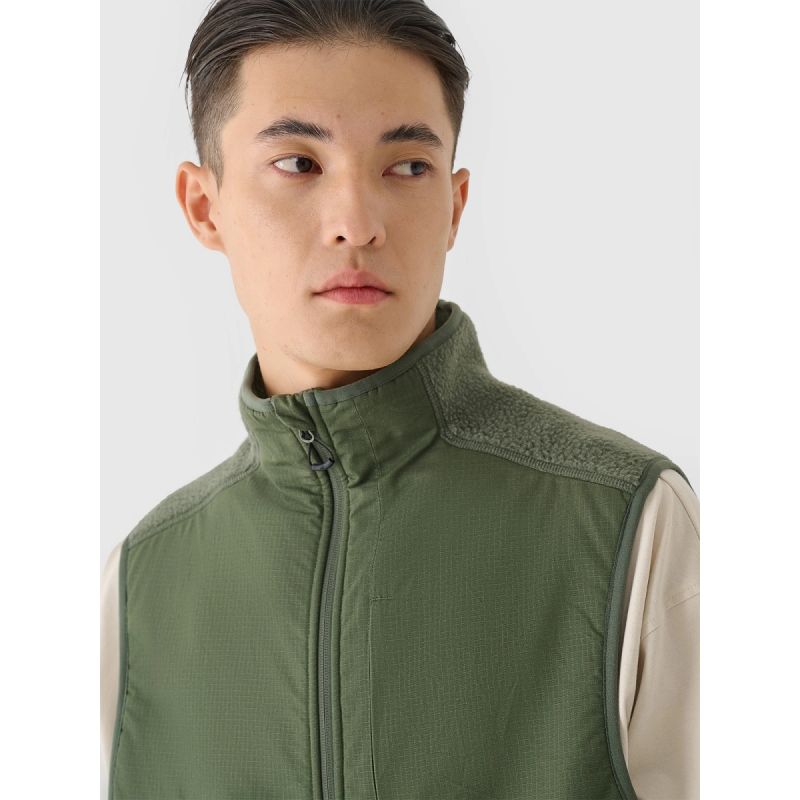 Men's sherpa vest with stand-up collar 4F 4FRAW24TVESM172-43S *Kategoria tymczasowa Your Sports Performance