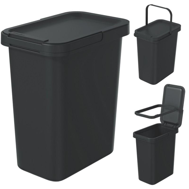 WASTE BIN 12 L SYSTEMA SORTIBOX BLACK RECYCLING Dom I Ogród/Dom/Kosze Na Śmieci Your Sports Performance