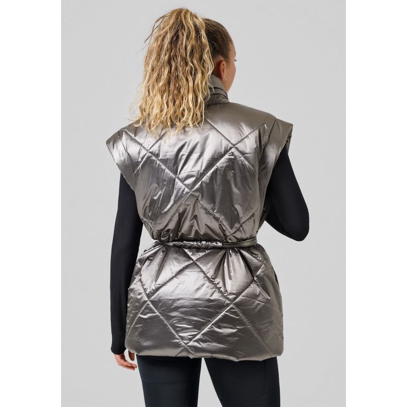 CASALL Mellow Wrap Quilt Vest Gray Casall