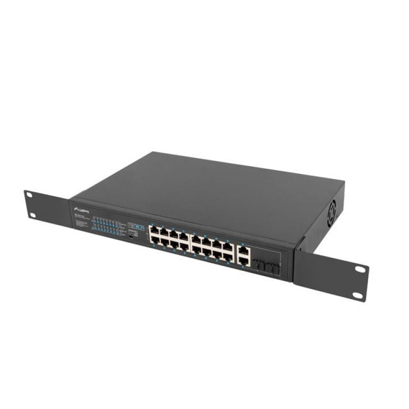 LANBERG SWITCH RACK 19" 16X 100MB POE+/2X COMBO GIGABIT 250W UNMANAGED RSFE-16P-2C-250 Komunikacja i łączność/Switch-e Your Sports Performance