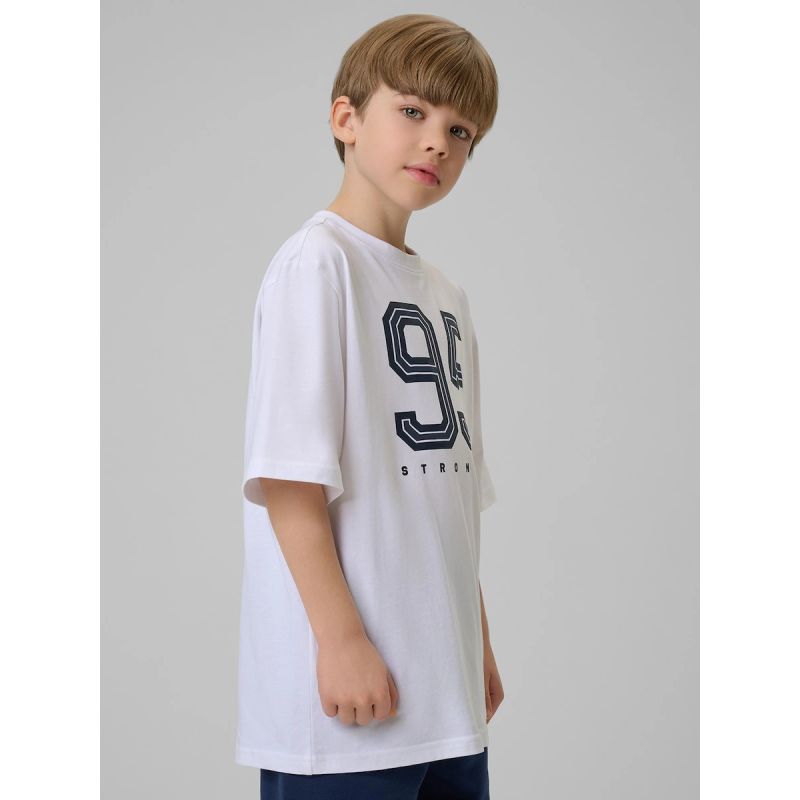 Boy's loose T-shirt with print 4F 4FJRSS26TTSHM3786-10S 4f