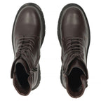 Women's leather ankle boots, dark brown, Filippo DBT8018