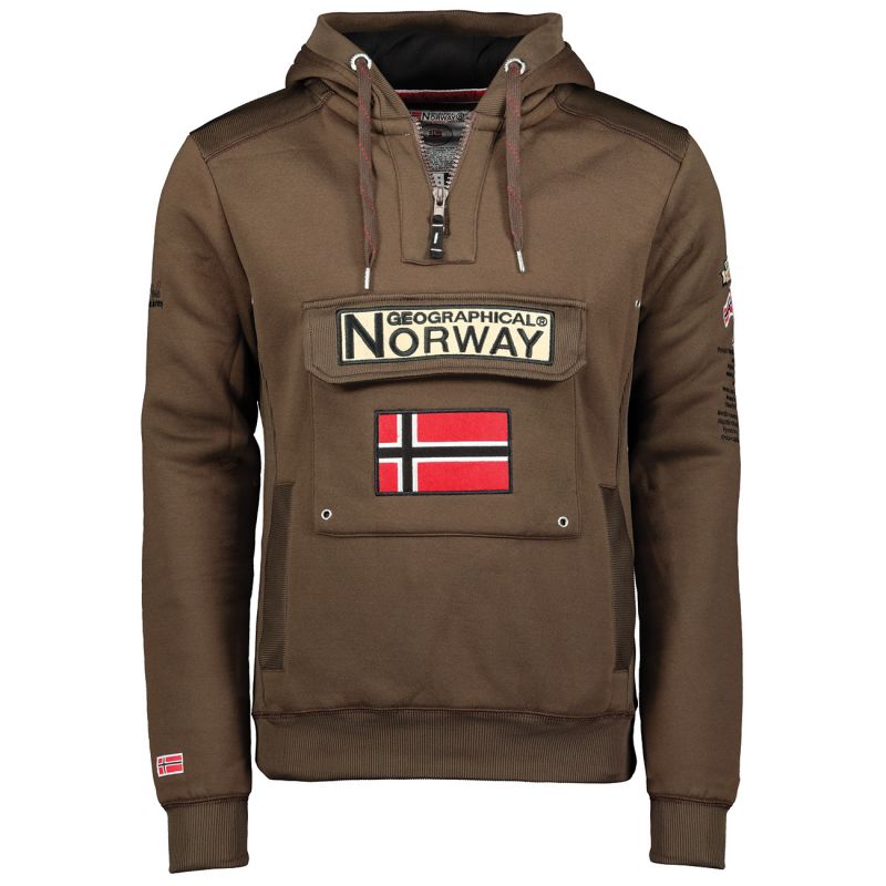 Geographical Norway Gymclass DB 054 M WW2487H/GN-Brown sweatshirt Clothing/Outdoor/Geographical Norway Your Sports Performance