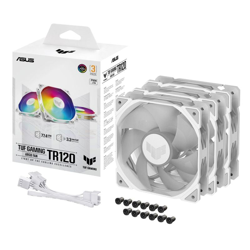 ASUS TUF Gaming TR120 ARGB WHITE 3IN1 fan Chłodzenie/Chłodzenie - wentylatory Your Sports Performance