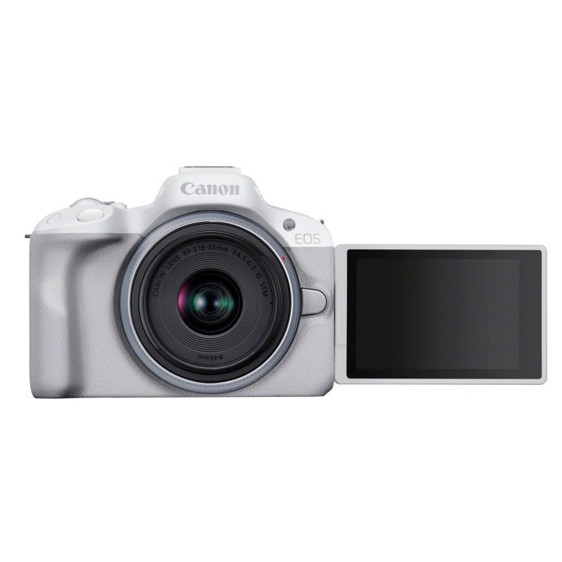 Canon EOS R50, White + RF-S 18-45mm F4.5-6.3 IS STM Kit Mirrorless camera 24.2 MP CMOS 6000 x 4000 px White Aparaty/Lustrzanki cyfrowe Your Sports Performance