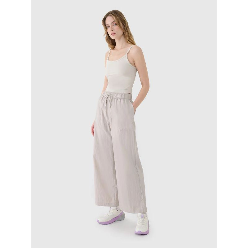 Women's casual wide-leg trousers 4F 4FWSS25TTROF1012-83S *Kategoria tymczasowa Your Sports Performance
