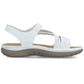 Comfortable women's sandals with Velcro and elastic bands, white Rieker 64870-81 Rieker