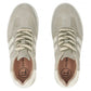 Women's leather sneakers on the platform in khaki Filippo DP7512 Filippo