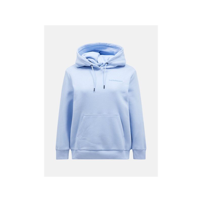 Peak Performance W Original Small Logo Hoo Sweatshirt Blue Peak Performance