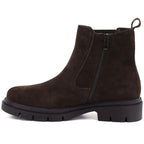 Women's leather ankle boots, suede, chocolate, Sergio Leone BT-01-S