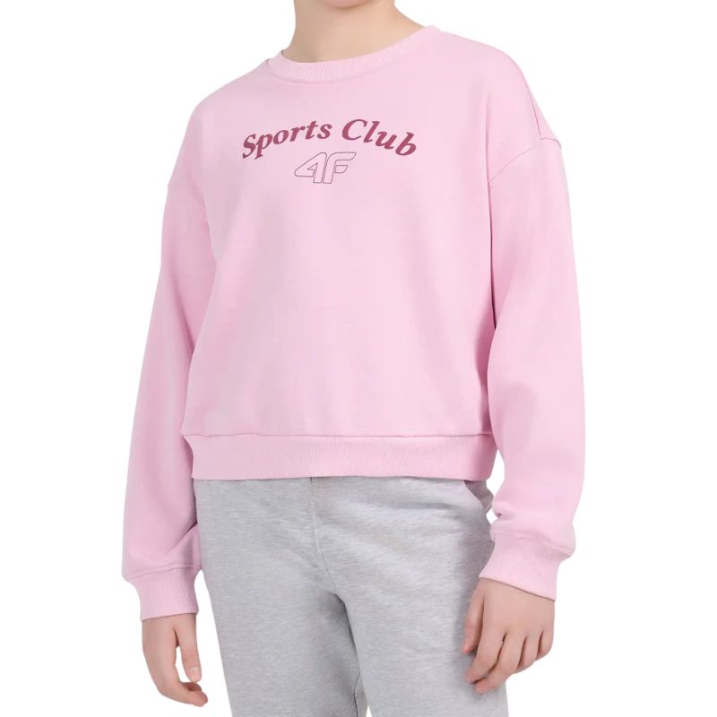 Girls’ 4F F2708 Sweatshirt, Light Pink 4FJWAW26TSWSF2708 56S