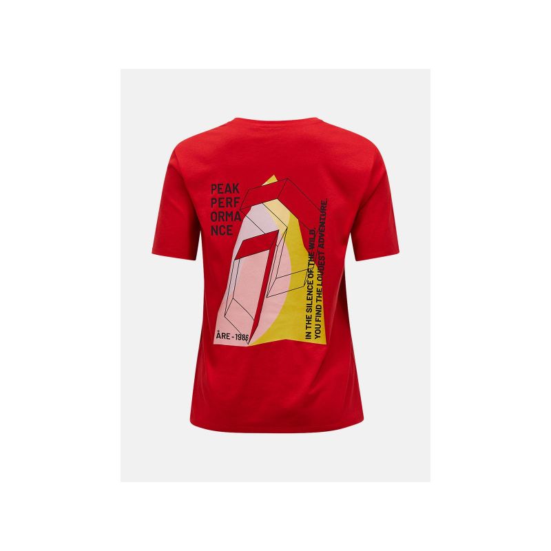 PEAK PERFORMANCE W Explore Graphic Tee Red