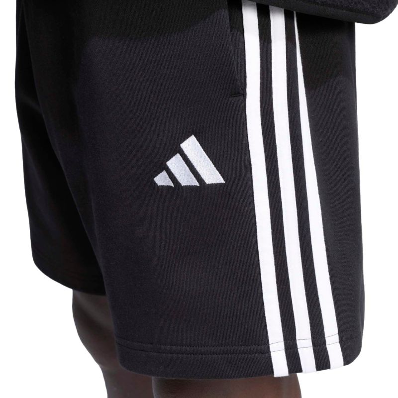 Men's adidas Essentials 3-Stripes French Terry Shorts Black KY6545