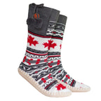 GLOVII HEATED SLIPPERS WITH SOCKS, SIZE 36-43, NORWEGIAN PATTERN, BATTERIES AND CHARGING CABLE INCLUDED, GQ4M Footwear Your Sports Performance