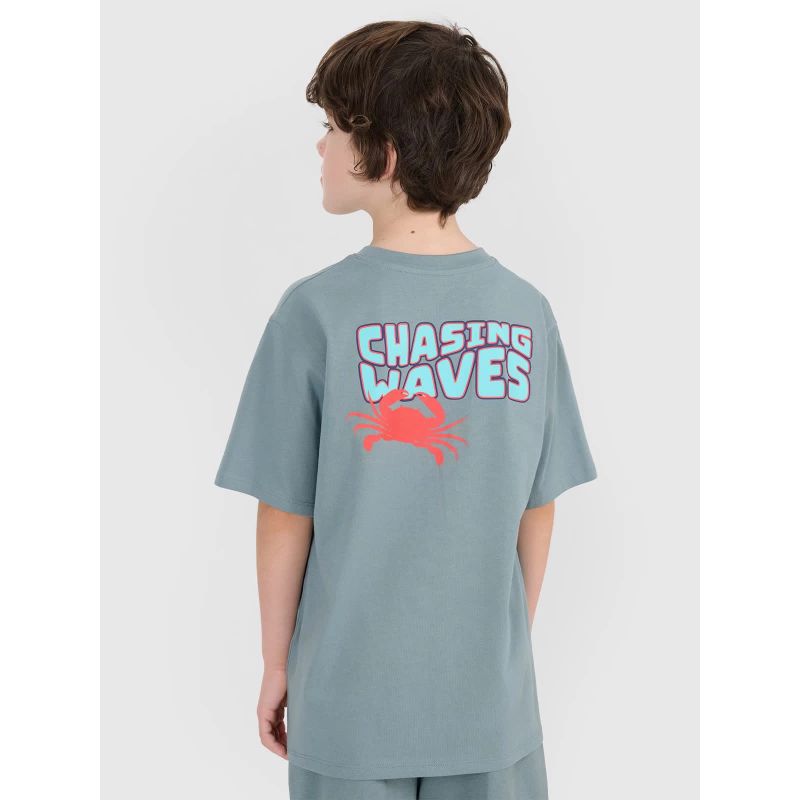 Boy's oversize T-shirt with print 4F 4FJWSS25TTSHM1914-46S *Kategoria tymczasowa Your Sports Performance