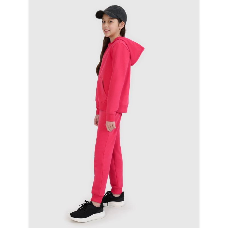 Girls' sweatshirt with a zipper and a hood 4F 4FJWSS25TSWSF1706-55S *Kategoria tymczasowa Your Sports Performance