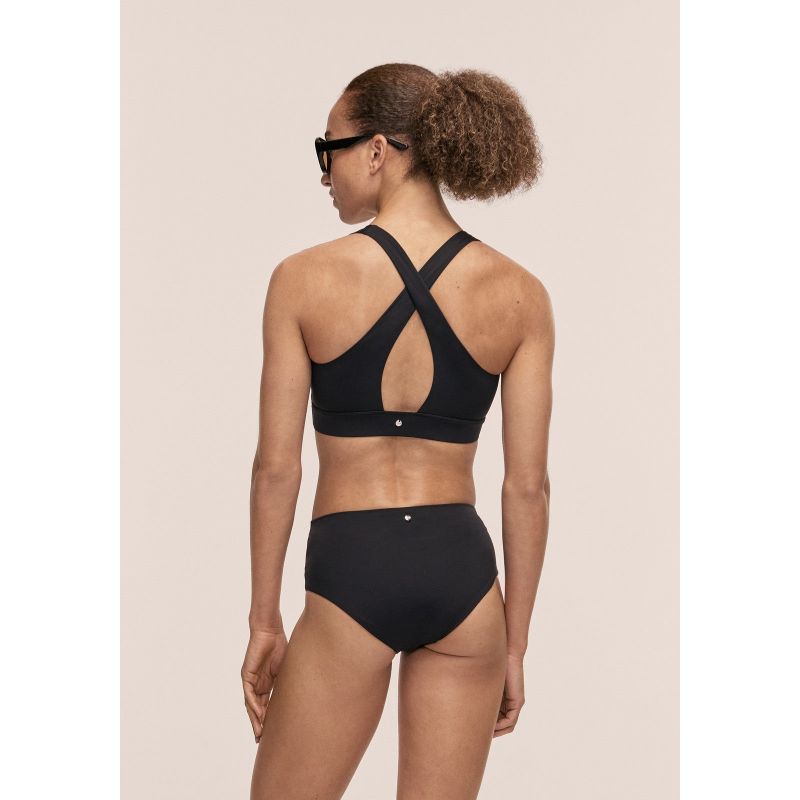 CASALL V-Neck Crossback Bikini Top Black