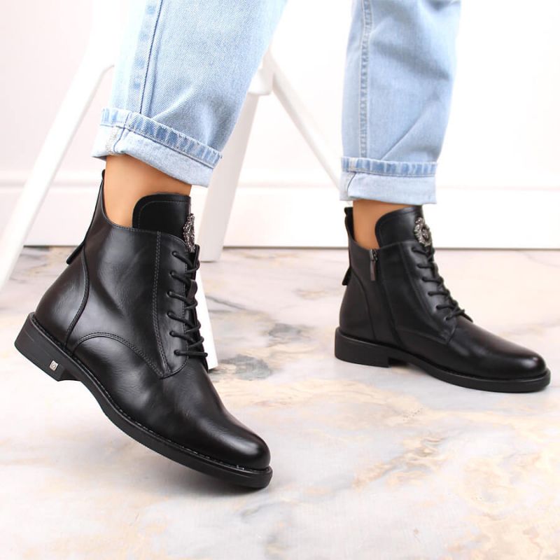 Lace-up and zipper ankle boots Potocki W WOL171B black Footwear/Outdoor/Potocki Your Sports Performance