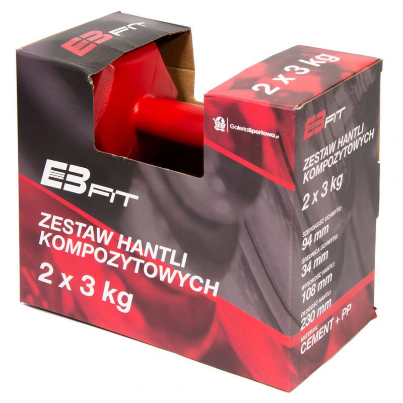 EB FIT composite dumbbell set 2x3kg red 1027036 Accessories/Training equipment Your Sports Performance