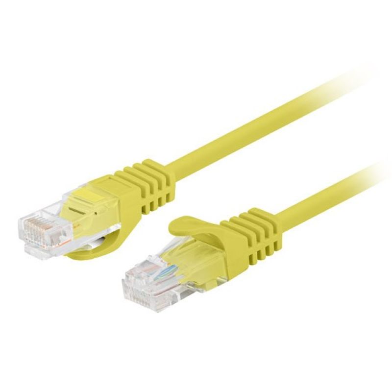 PATCHCORD CAT.6 UTP 3M YELLOW FLUKE PASSED LANBERG 10-PACK Kable, gniazda i wtyki/Patchcable Your Sports Performance