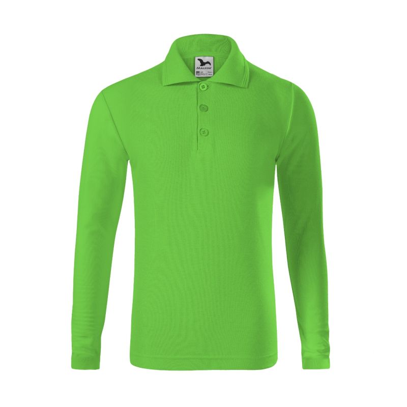 Malfini Pique Polo LS Jr polo shirt MLI-24192 green apple Clothing/Lifestyle/T-shirts/Malfini/Polo Malfini