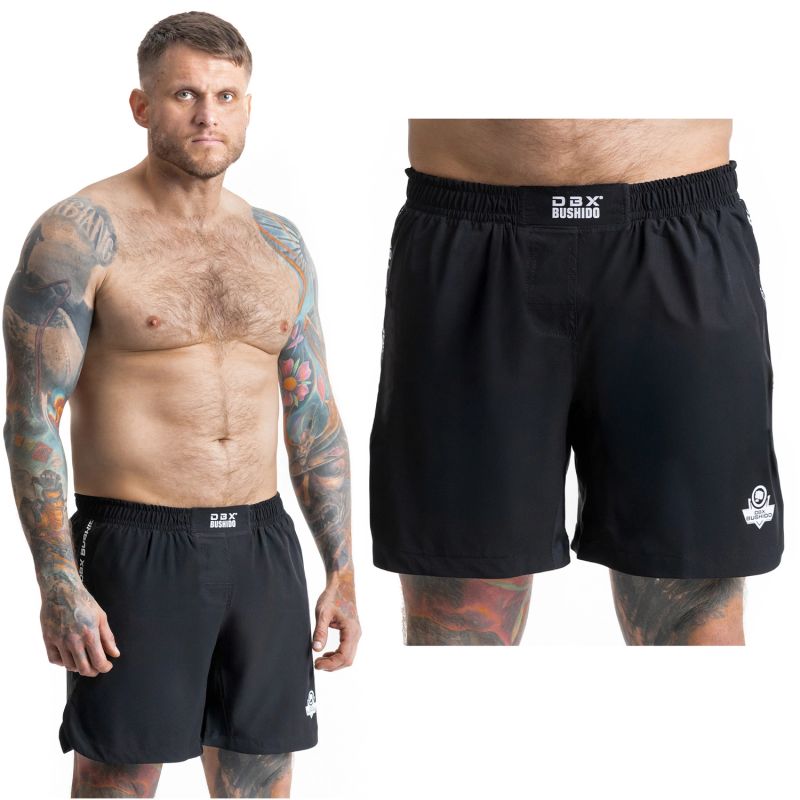 Black DBX Bushido MMA Shorts ODZIEŻ - Szorty treningowe Your Sports Performance