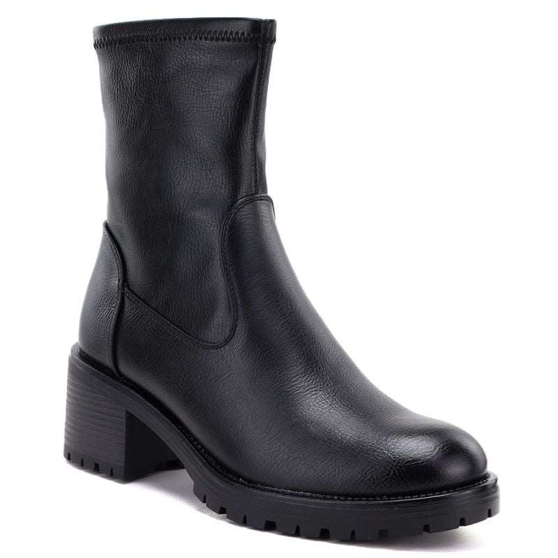 Women's black high-heeled ankle boots Potocki SZ12835