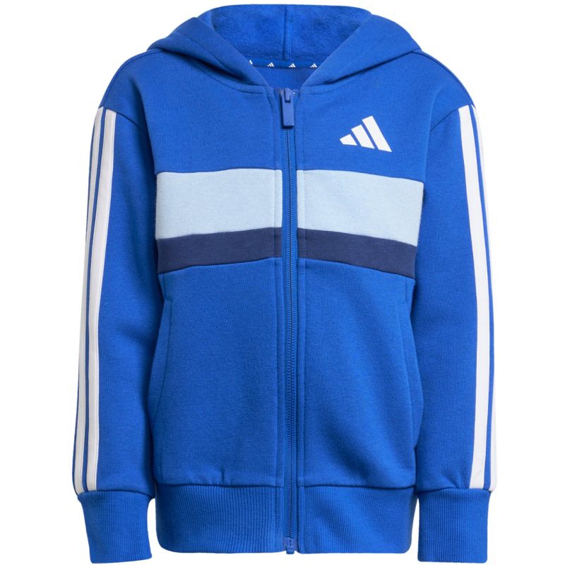 adidas Seasonal Essentials Tiberio 3-Stripes Fleece Tracksuit for Kids Blue JC7488 In preparation Adidas