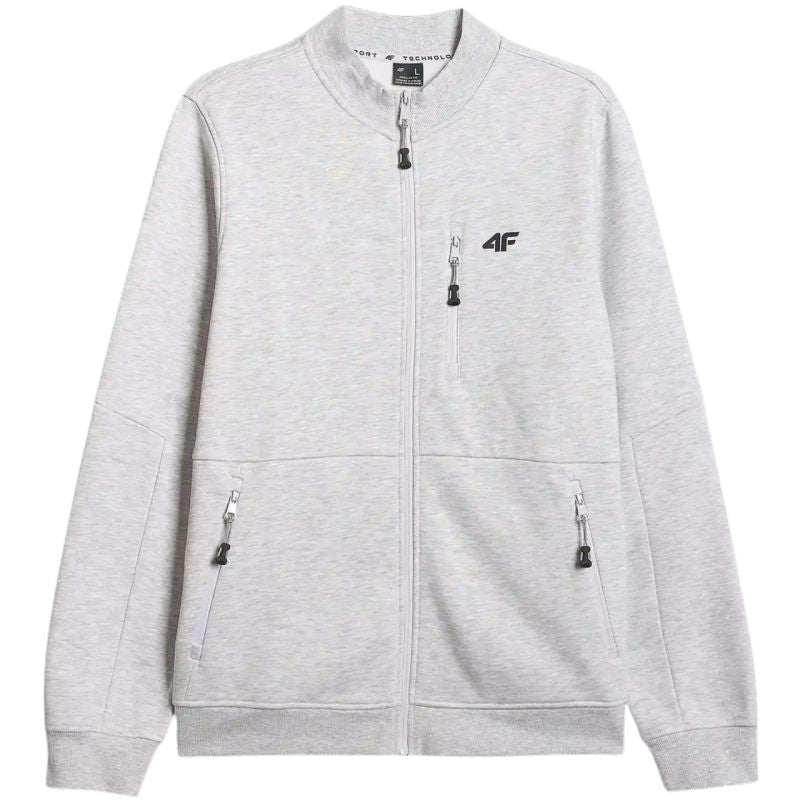 Men's sweatshirt 4F M2547 cool light gray melange 4FWMM00TSWSM2547 27M