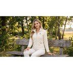 Women’s Fleece Jacket Geographical Norway TICARINA OFF WHITE DB LADY 0124 (WZ8084F/GN-OFF WHITE)