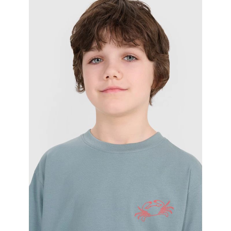 Boy's oversize T-shirt with print 4F 4FJWSS25TTSHM1914-46S *Kategoria tymczasowa Your Sports Performance