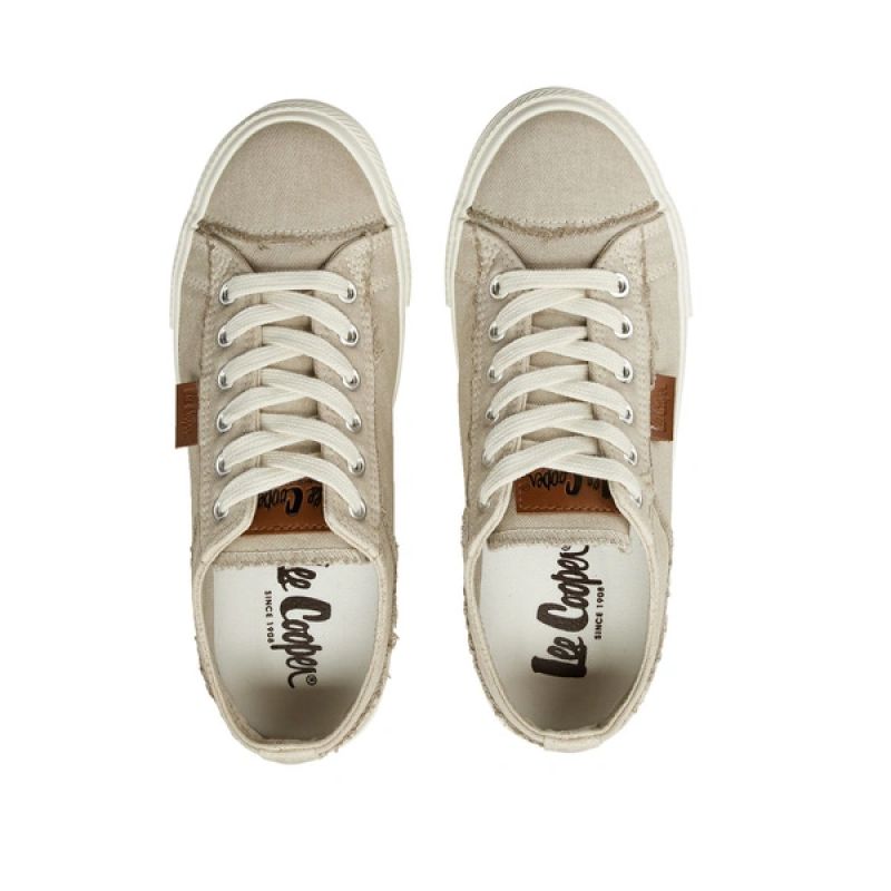 Lee Cooper women's sports shoes sneakers fashionable beige comfortable Lee Cooper