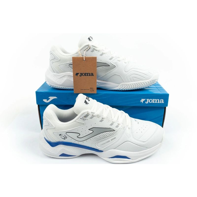 Joma Men's Joma Master 1000 2642 Tennis Shoes, Cushioning, White