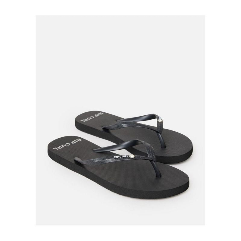 RIP CURL Premium Surf Bloom Open Toe Beach Flip-Flops Black
