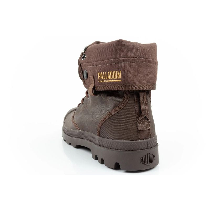 Palladium Men's Baggy Coated High Top Sneakers, Fashionable Dark Brown In preparation Your Sports Performance