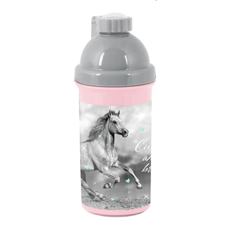 PASO Grey Horse 550 ml School Drink Bottle - PP23KO-3021 Akcesoria/Akcesoria dla fanów koszykówki/Gadżety koszykarskie Your Sports Performance