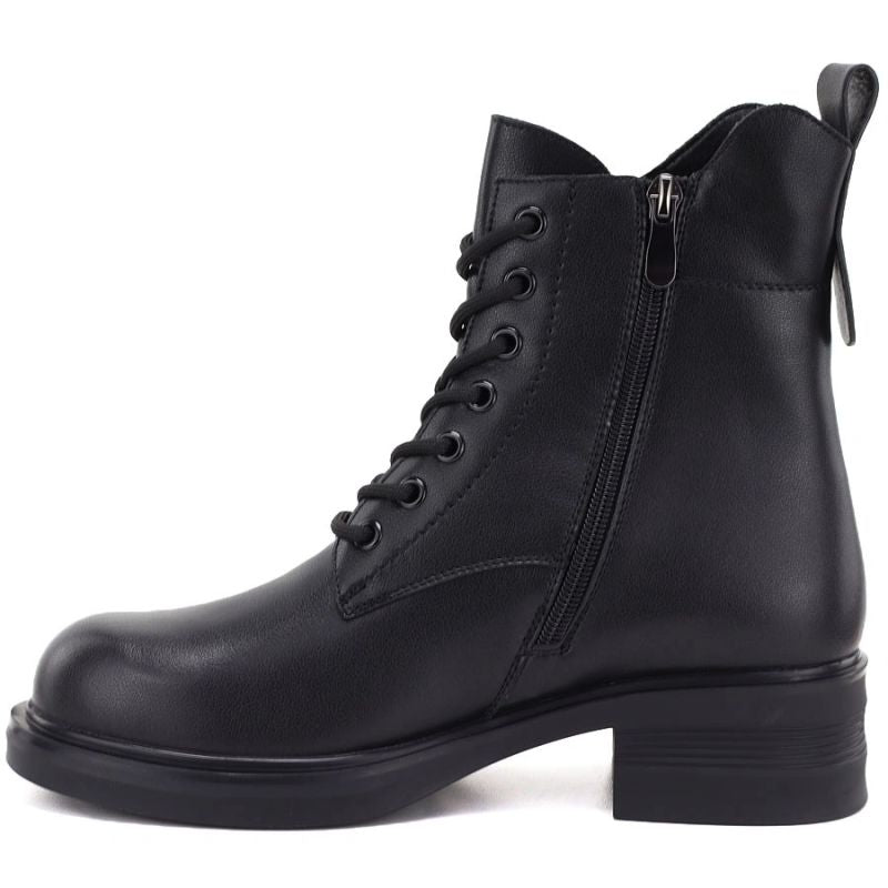 Vinceza 86444 Women’s Black Leather Ankle Boots